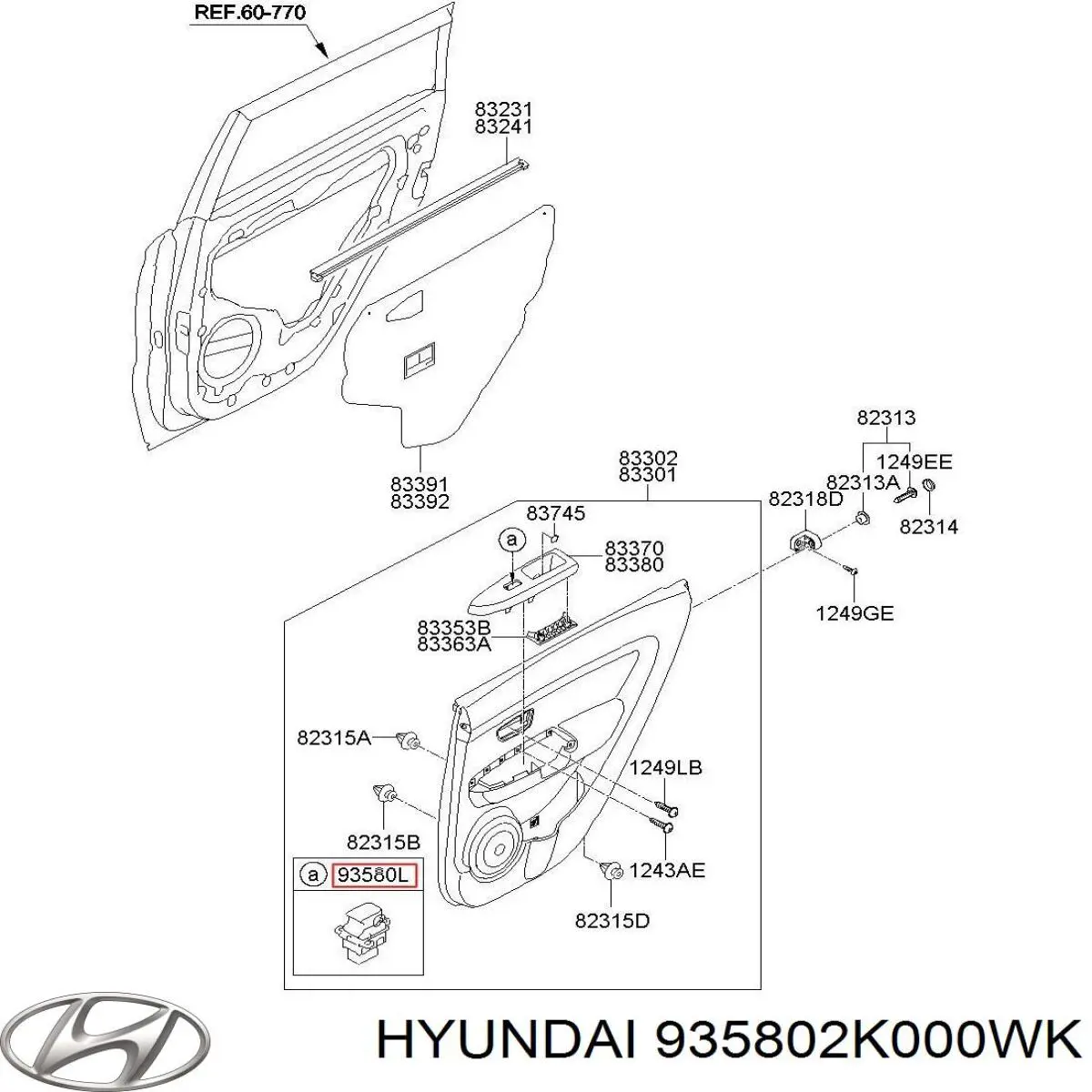 935802K000WK Hyundai/Kia