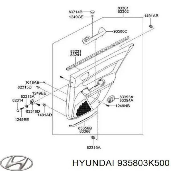 Interruptor motor elevalunas delantero derecho para Hyundai Sonata (NF)