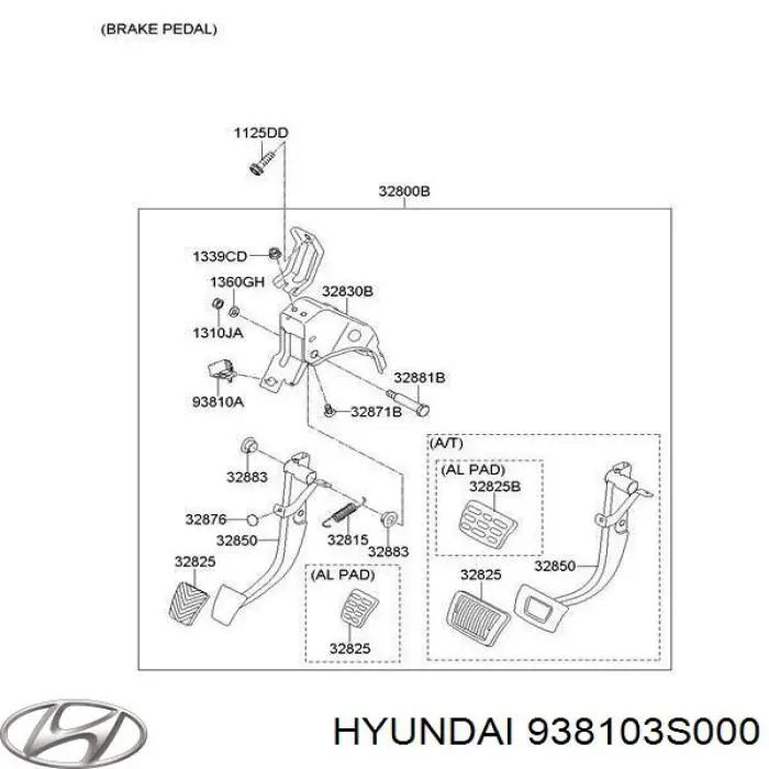 Interruptor luz de freno para Hyundai Azera (HG)