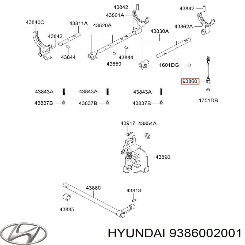 Interruptor, piloto de marcha atrás Hyundai Atos (MX)