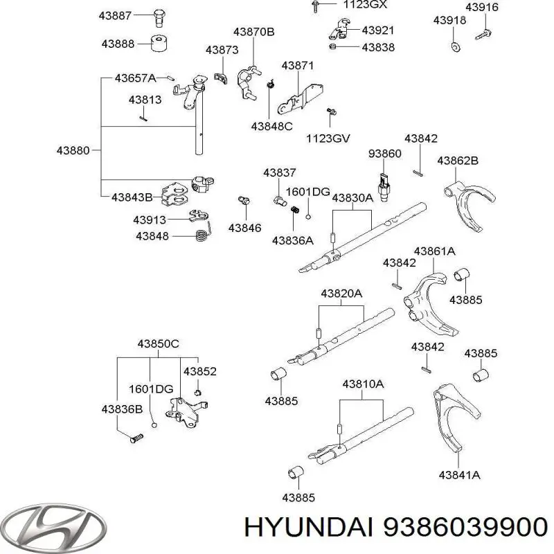 9386039900 Hyundai/Kia sensor de marcha atrás