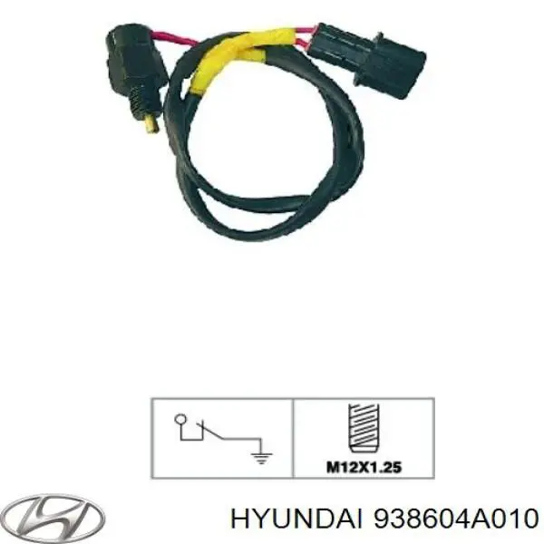 938604A010 Hyundai/Kia interruptor, piloto de marcha atrás