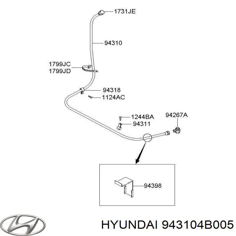 943104B005 Hyundai/Kia cable para velocimetro