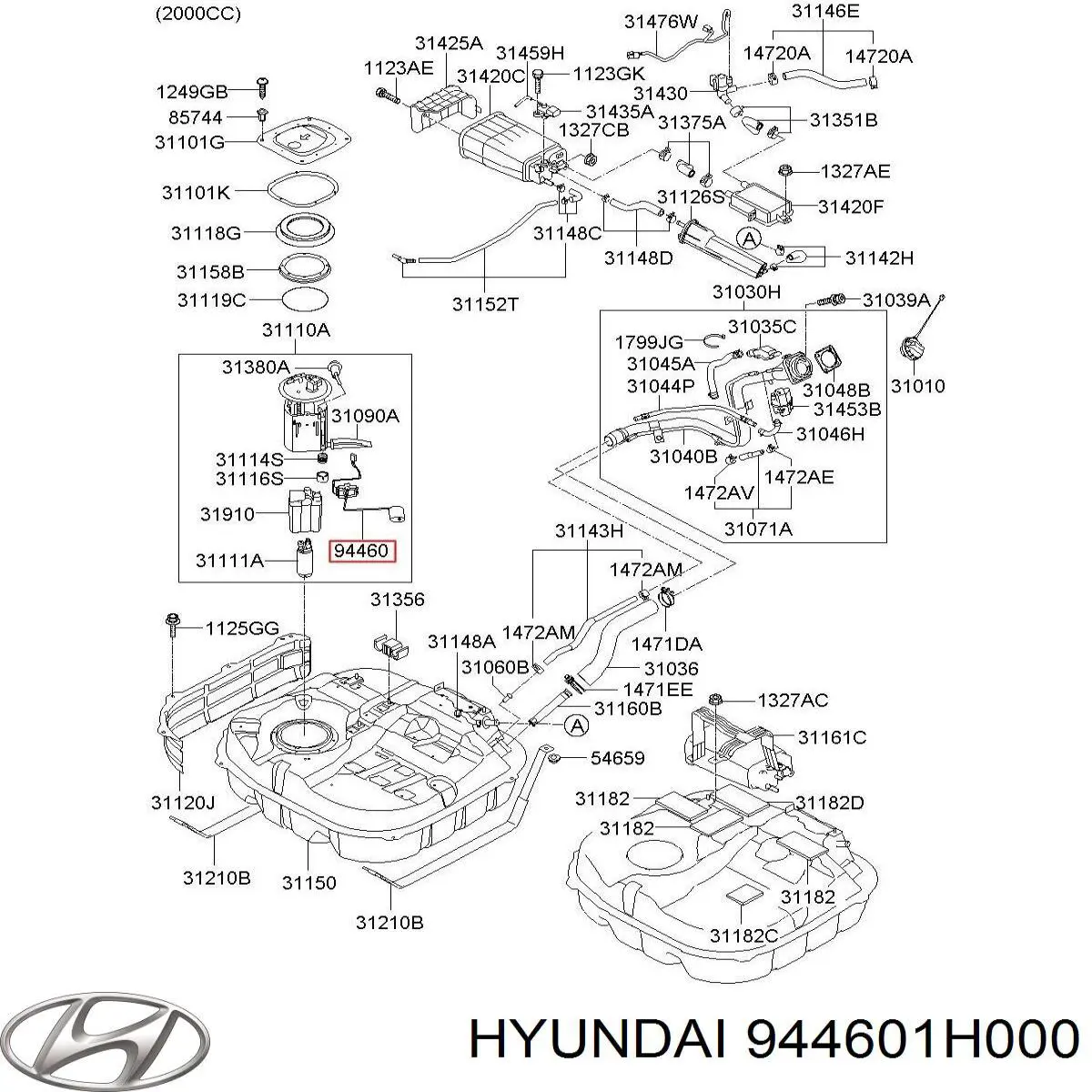 944601H000 Hyundai/Kia aforador