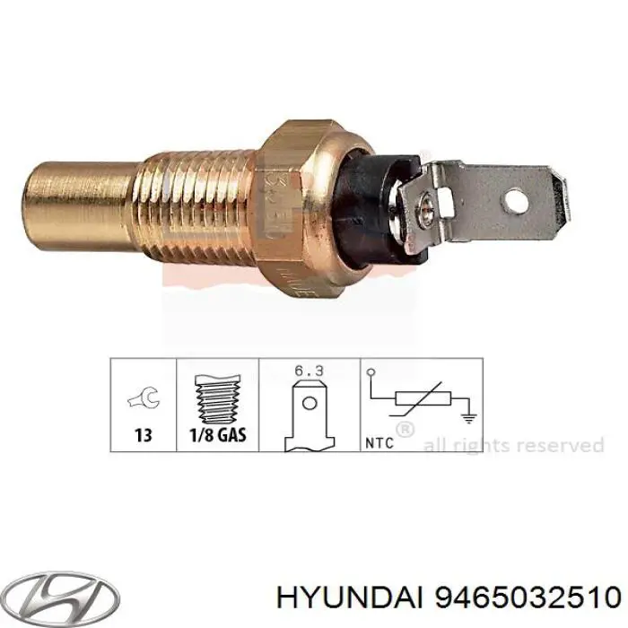 9465032510 Hyundai/Kia sensor de temperatura del refrigerante