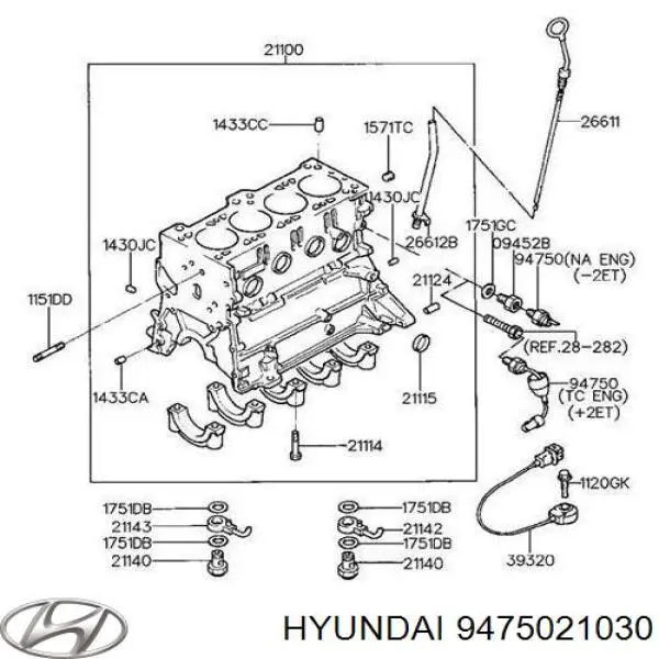 9475021030 Hyundai/Kia sensor de presión de aceite