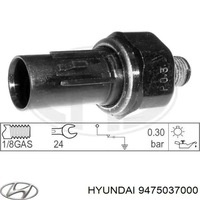 9475037000 Hyundai/Kia sensor de presión de aceite