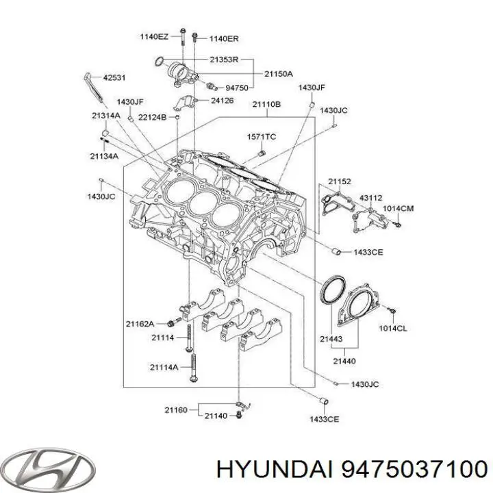 Sensor de presión de aceite 9475037100 Hyundai/Kia