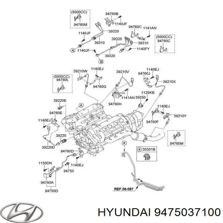 Sensor de aceite Hyundai/Kia 9475037100