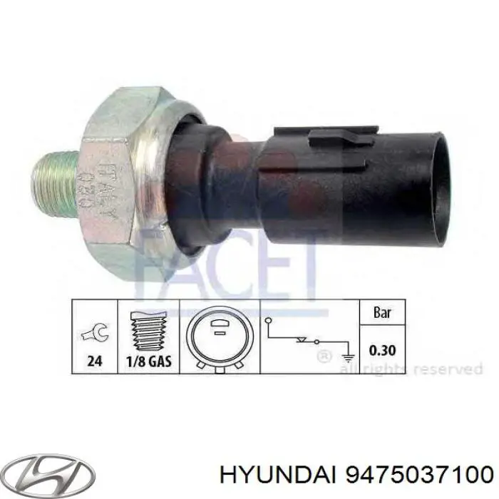 Manómetro de presión de aceite Hyundai/Kia 9475037100 precio, desde 5,90 EUR