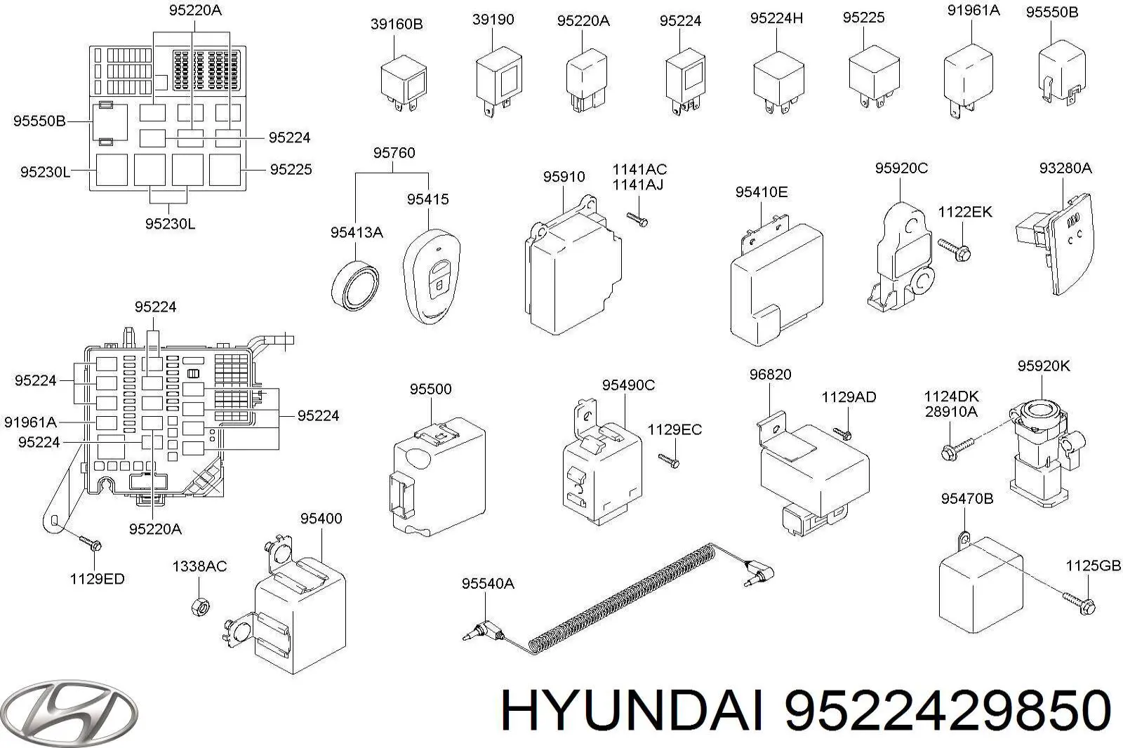 Relé ventilador 9522429850 Hyundai/Kia