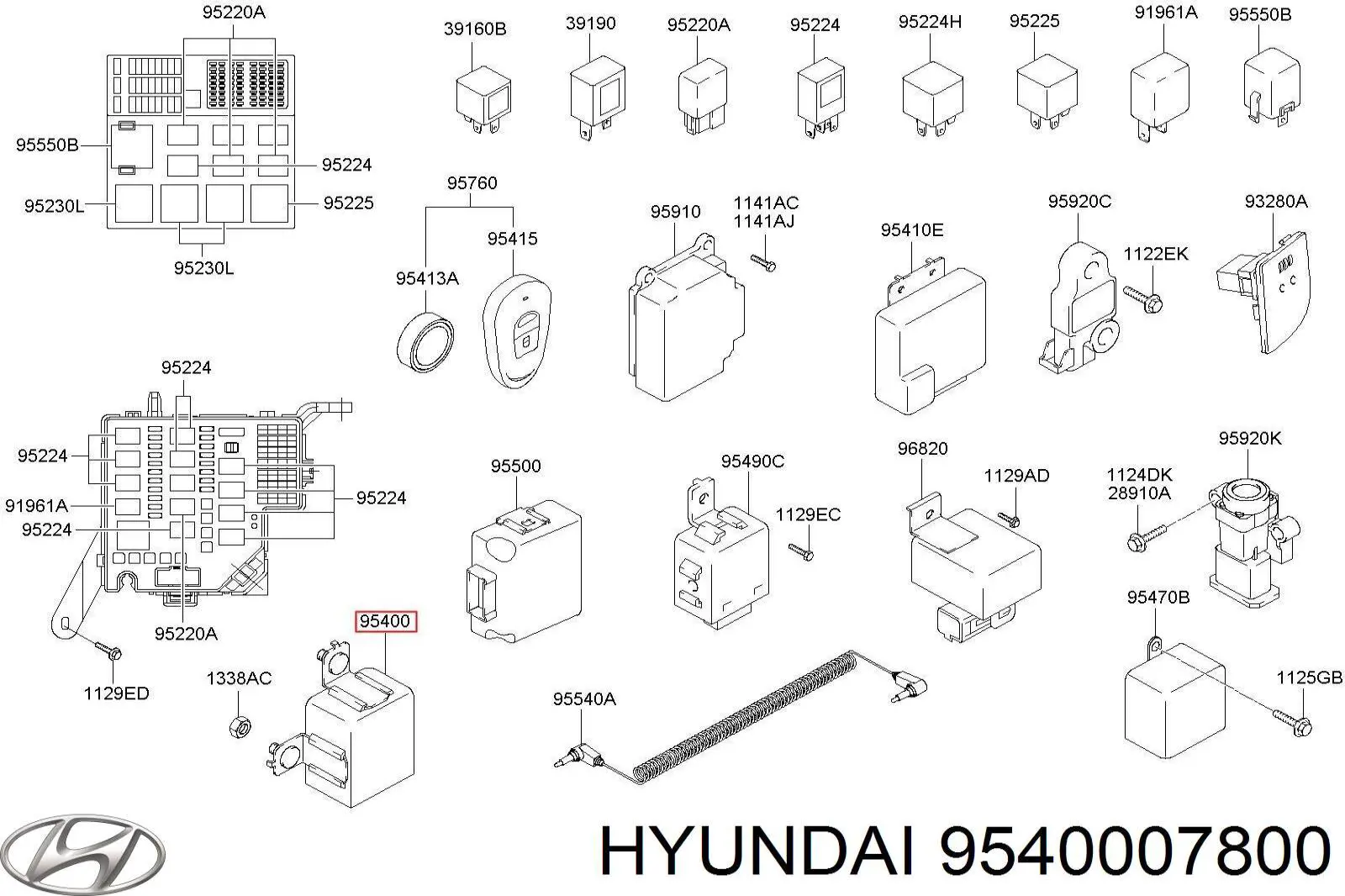 Módulo de control del inmovilizador Hyundai/Kia 9540007800 precio, desde 39,20 EUR