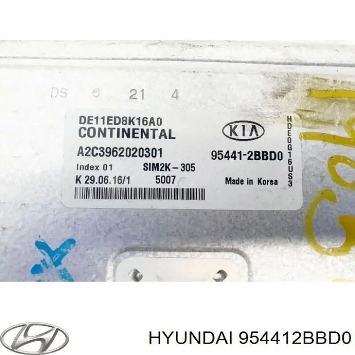 954412BBD0 Hyundai/Kia Centralina Del Motor