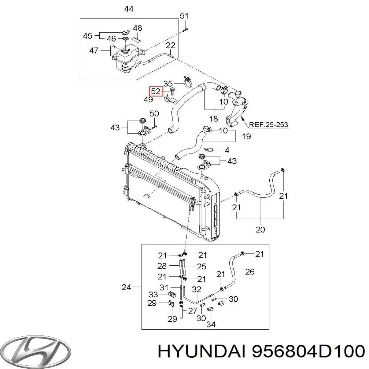 956804D100 Hyundai/Kia sensor abs trasero derecho