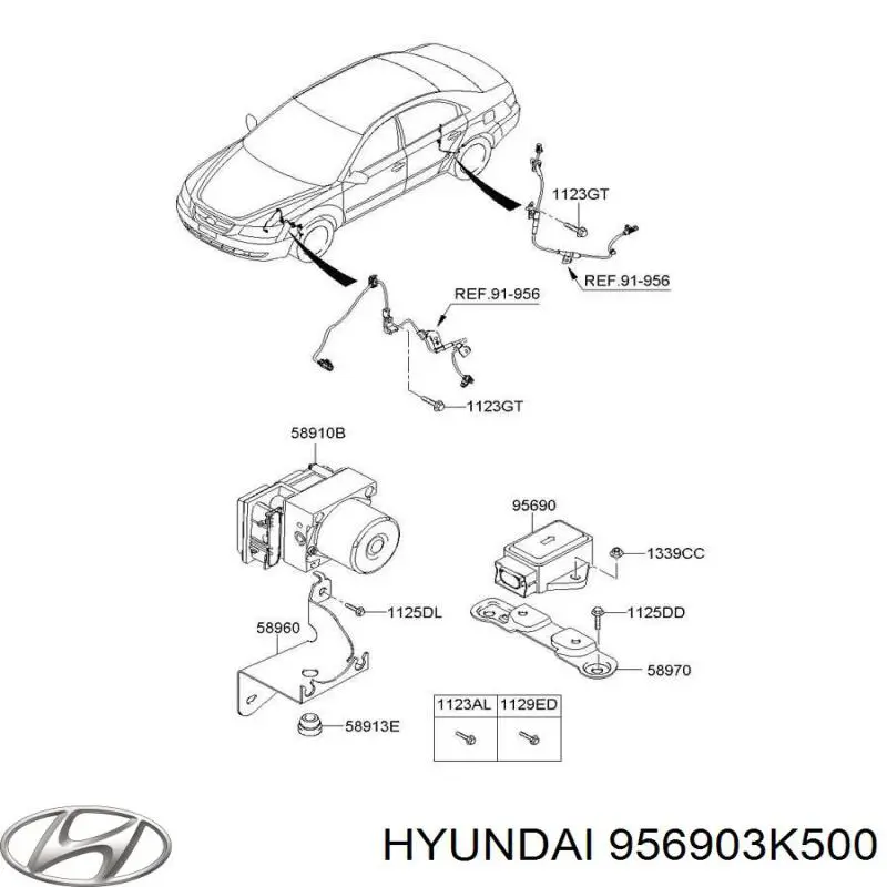 Sensor de aceleración lateral (ESP) Hyundai/Kia 956903K500 precio, desde 43,56 EUR