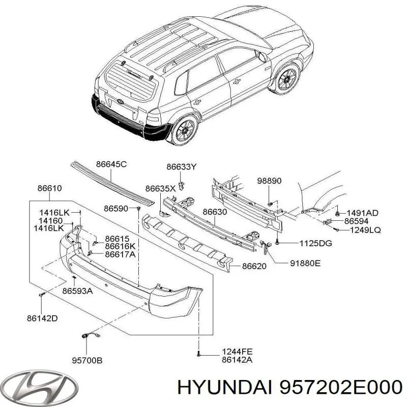 Sensor de aparcamiento trasero Hyundai/Kia 957202E000 precio, desde 45,01 EUR