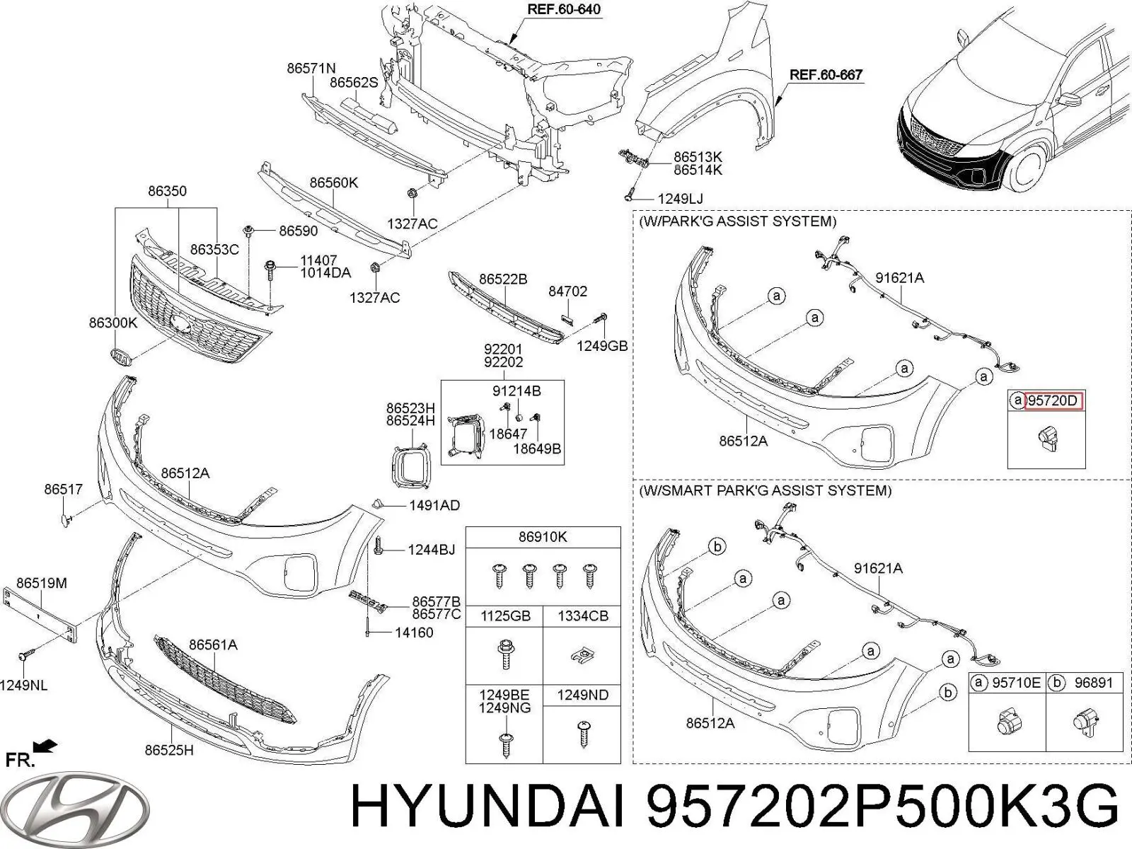 957202P500K3G Hyundai/Kia