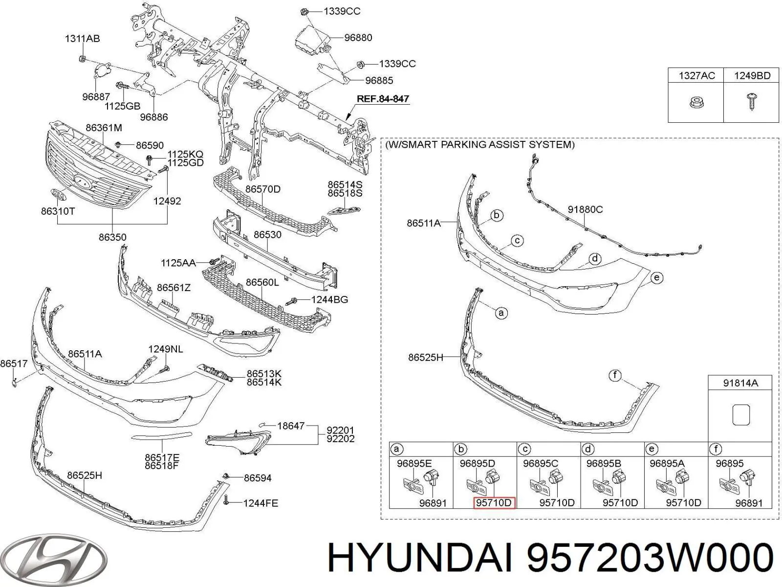 Sensor de aparcamiento trasero lateral Hyundai/Kia 957203W000 precio, desde 30,79 EUR