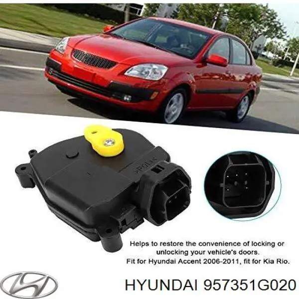 Motor de apertura/cierre de cerradura de puerta delantera izquierda 957351G020 Hyundai/Kia