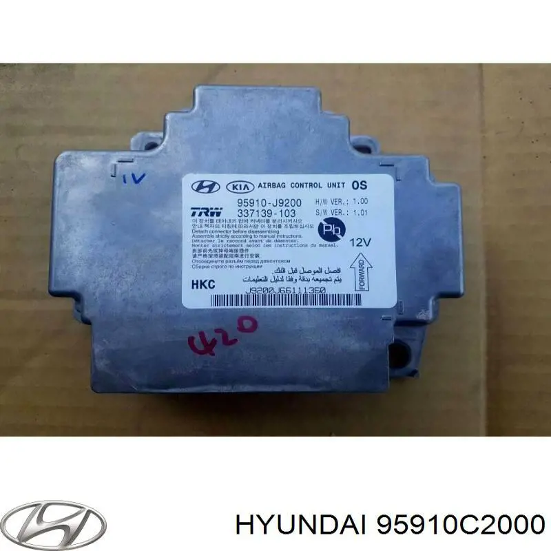 Procesador Del Modulo De Control De AIRBAG Hyundai Sonata (LF)