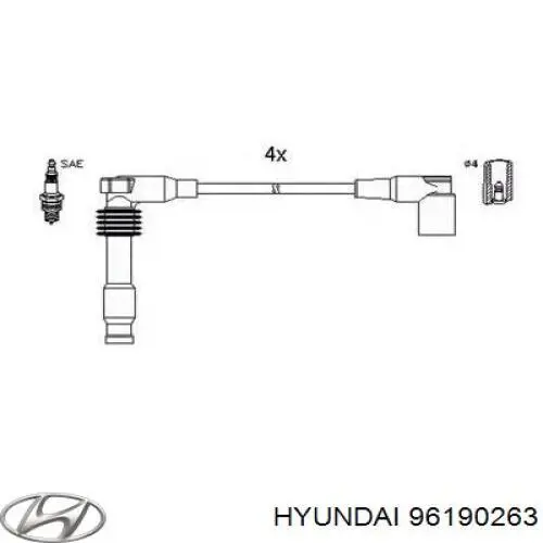 96190263 Hyundai/Kia cables de bujías