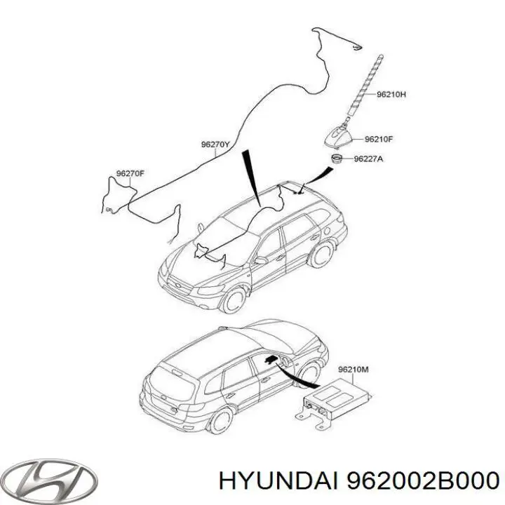 Antena para Hyundai Santa Fe (CM)