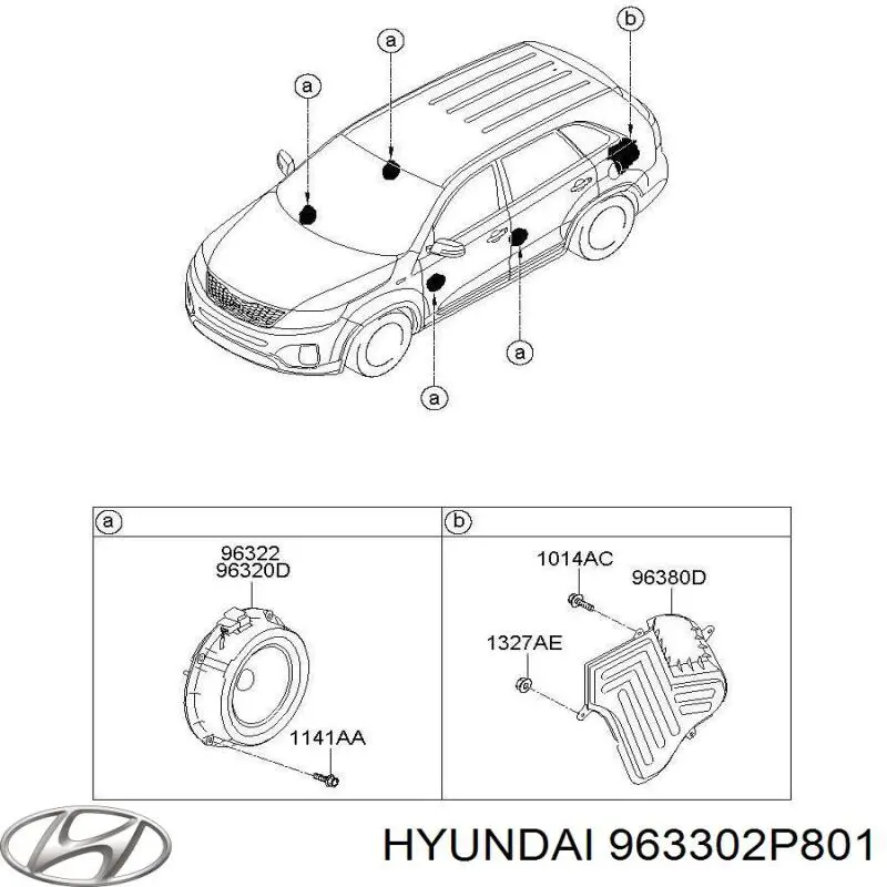 Altavoz de puerta delantera KIA Sorento (XM)