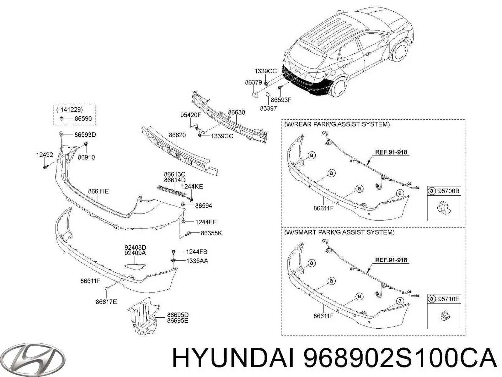 968902S100CA Hyundai/Kia sensor alarma de estacionamiento (packtronic Frontal)