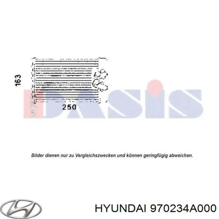 970234A000 Hyundai/Kia radiador calefacción