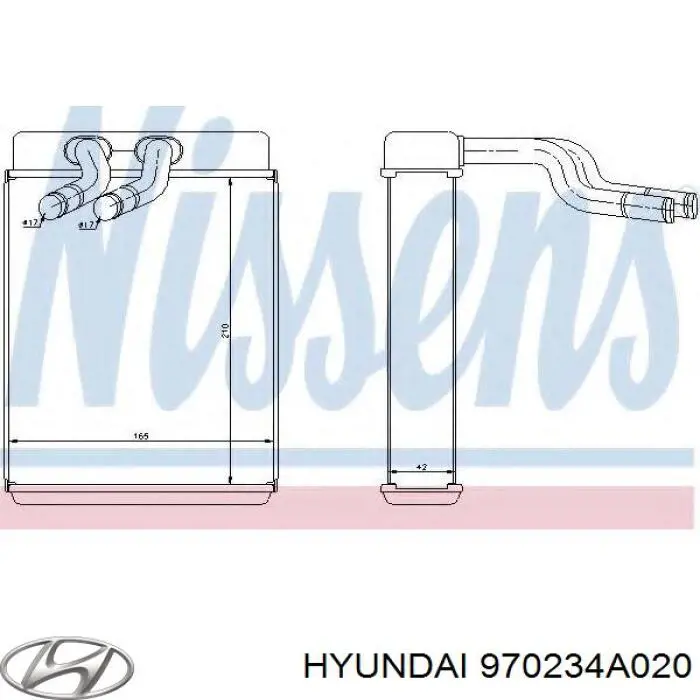 Comprar 970234A020 Hyundai/Kia Radiador calefacción
