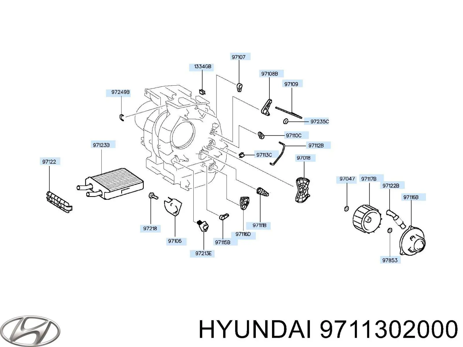 Ventilador de calefacción Hyundai/Kia 9711302000 precio, desde  