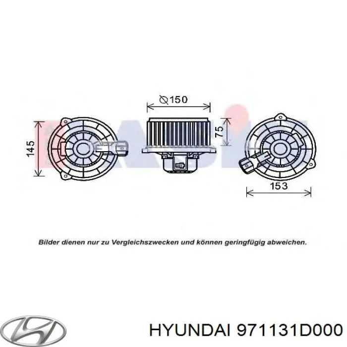 971131D000 Hyundai/Kia motor eléctrico, ventilador habitáculo