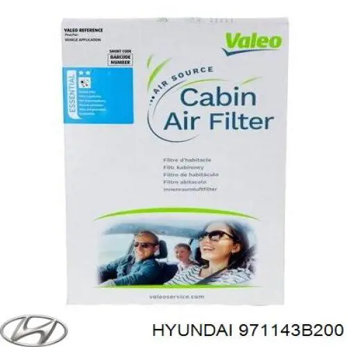 Filtro de habitáculo 971143B200 Hyundai/Kia