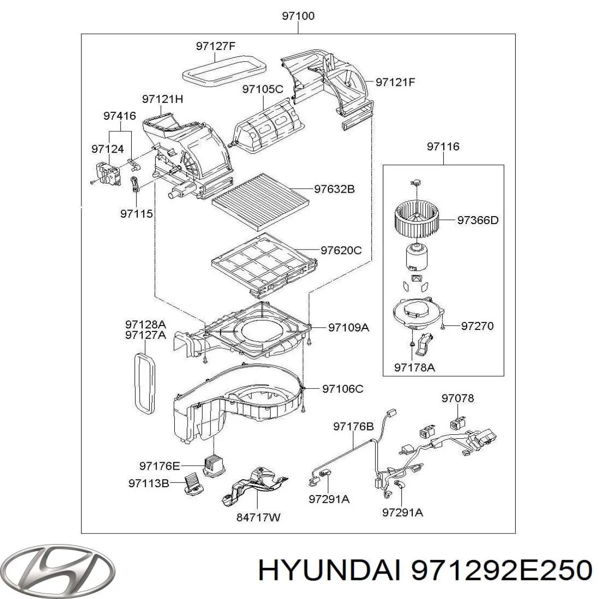 Marco del filtro de habitáculo Hyundai/Kia 971292E250 precio, desde 47,02 EUR
