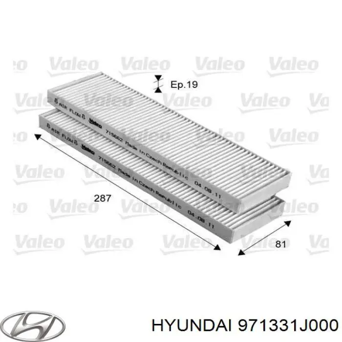 Comprar 971331J000 Hyundai/Kia Filtro de aire del habitáculo