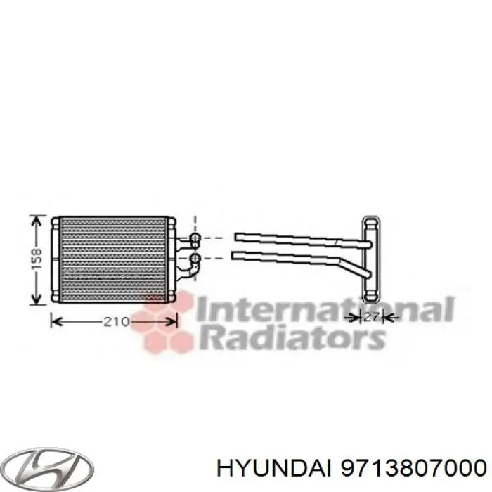 Comprar 9713807000 Hyundai/Kia Radiador calefacción