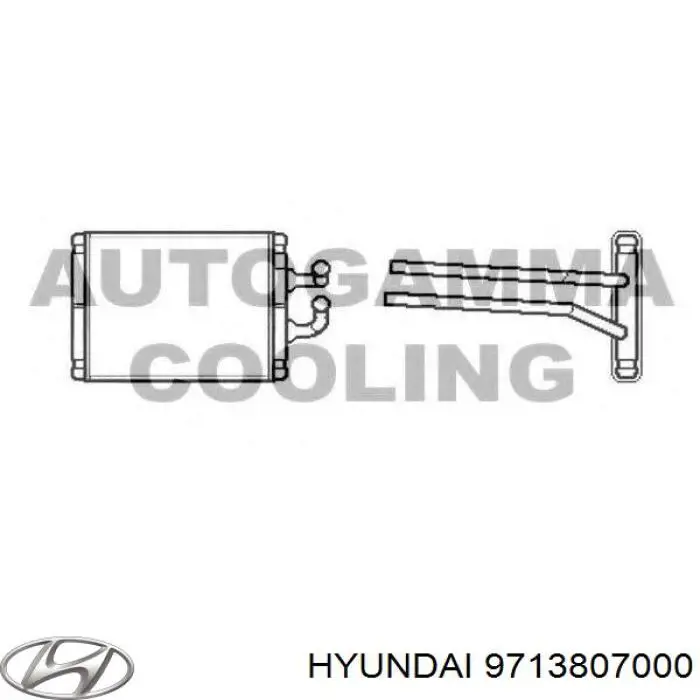 9713807000 Hyundai/Kia radiador calefacción