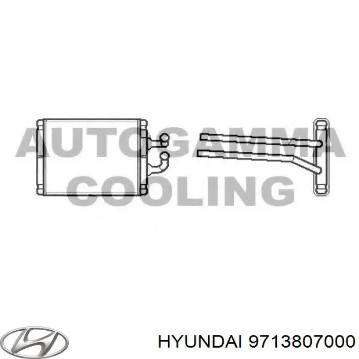 9713807000 Hyundai/Kia radiador de calefacción