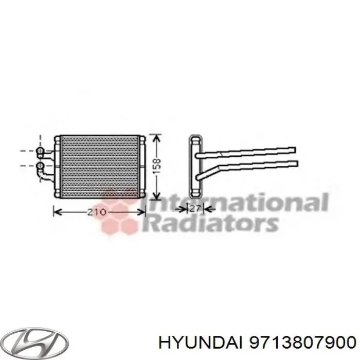 Radiador de calefacción Hyundai/Kia 9713807900 precio, desde 58,53 EUR