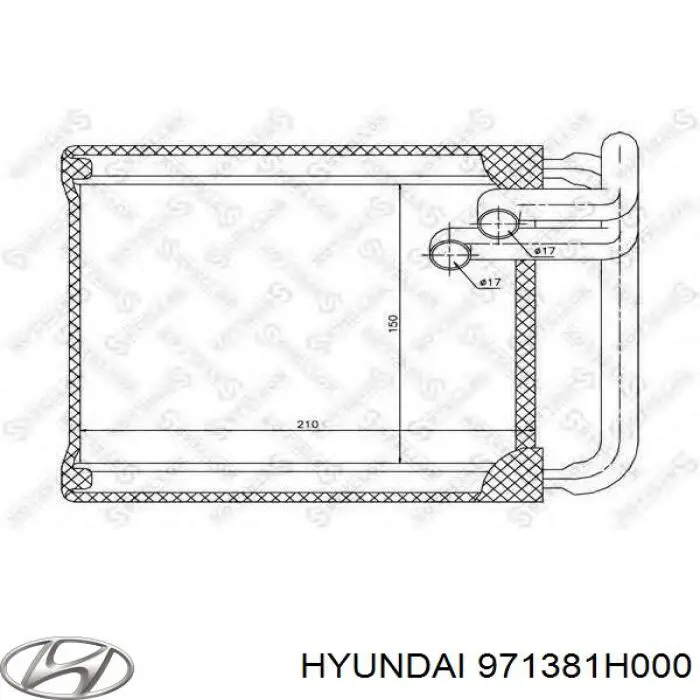 Comprar 971381H000 Hyundai/Kia Radiador calefacción
