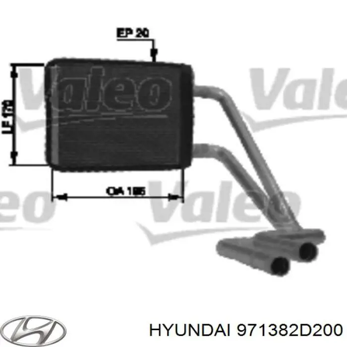 971382D200 Hyundai/Kia radiador calefacción
