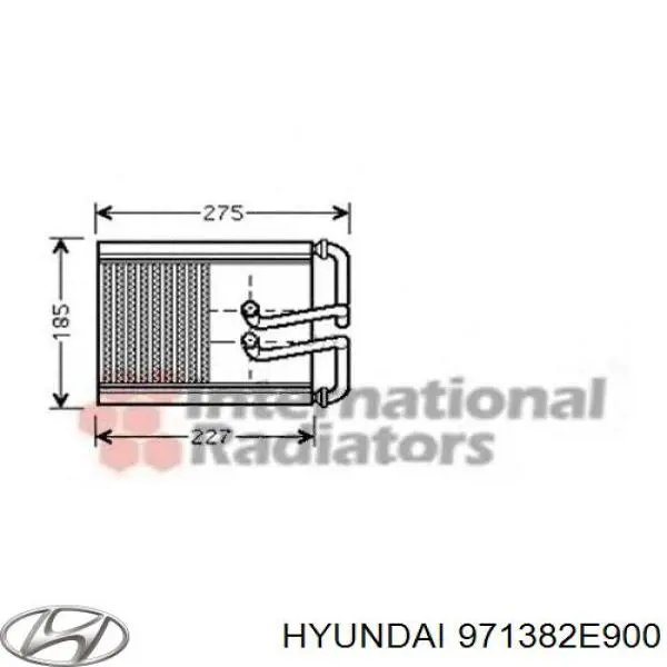 Radiador de calefacción Hyundai/Kia 971382E900 precio, desde 118,28 EUR