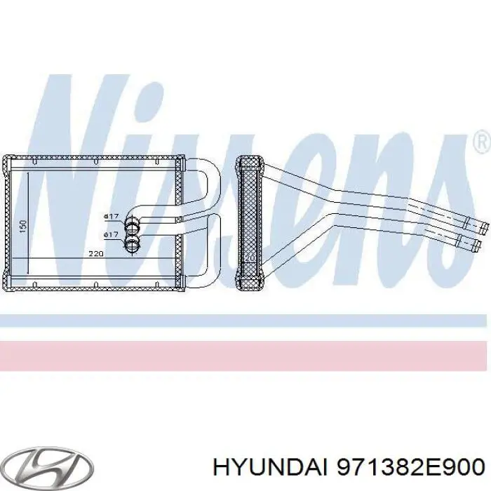 971382E900 Hyundai/Kia Radiador interior