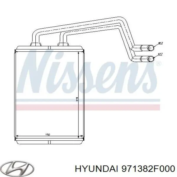 Radiador de calefacción Hyundai/Kia 971382F000 precio, desde 47,75 EUR