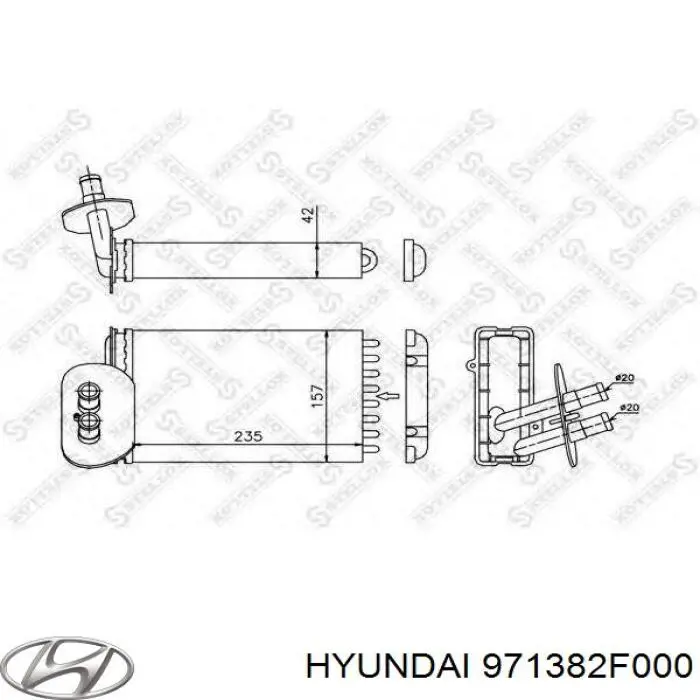 Comprar 971382F000 Hyundai/Kia Radiador calefacción