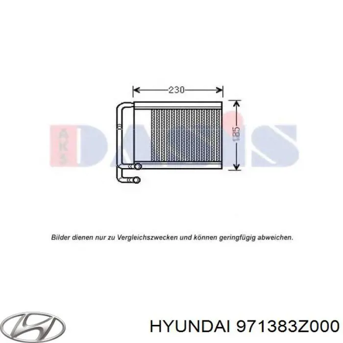 Radiador de calefacción Hyundai/Kia 971383Z000 precio, desde 58,84 EUR