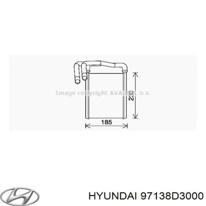Radiador de calefacción para Hyundai Tucson (TL)