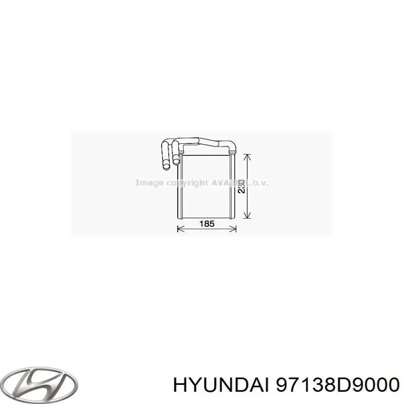 97138D9000 Hyundai/Kia radiador de calefacción