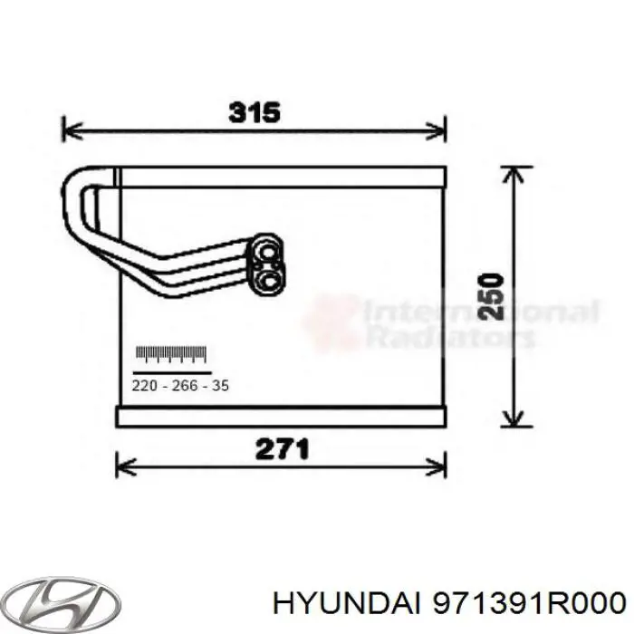Comprar 971391R000 Hyundai/Kia Evaporador de aire acondicionado