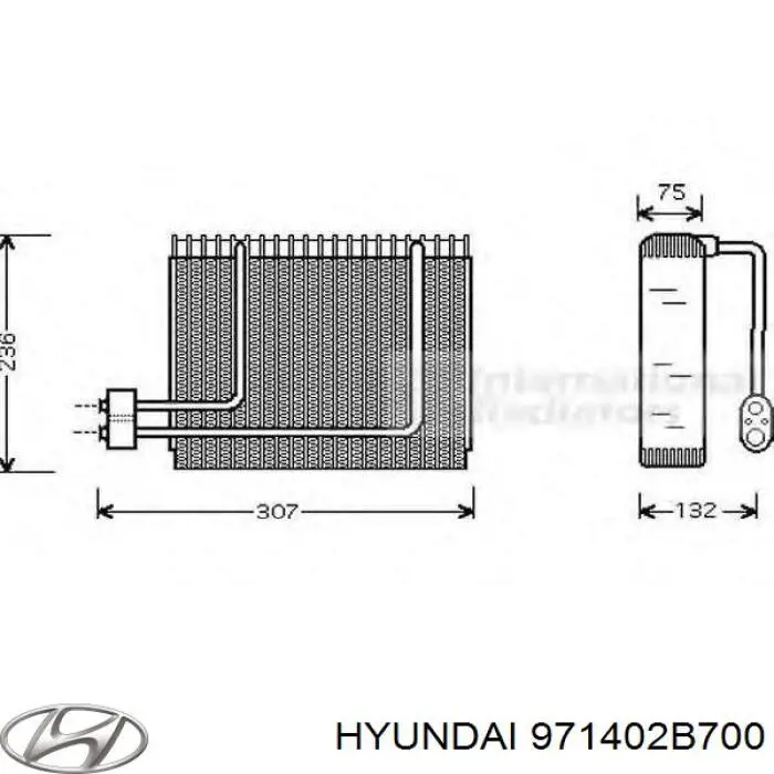 Evaporador, aire acondicionado Hyundai Santa Fe 2 (CM)